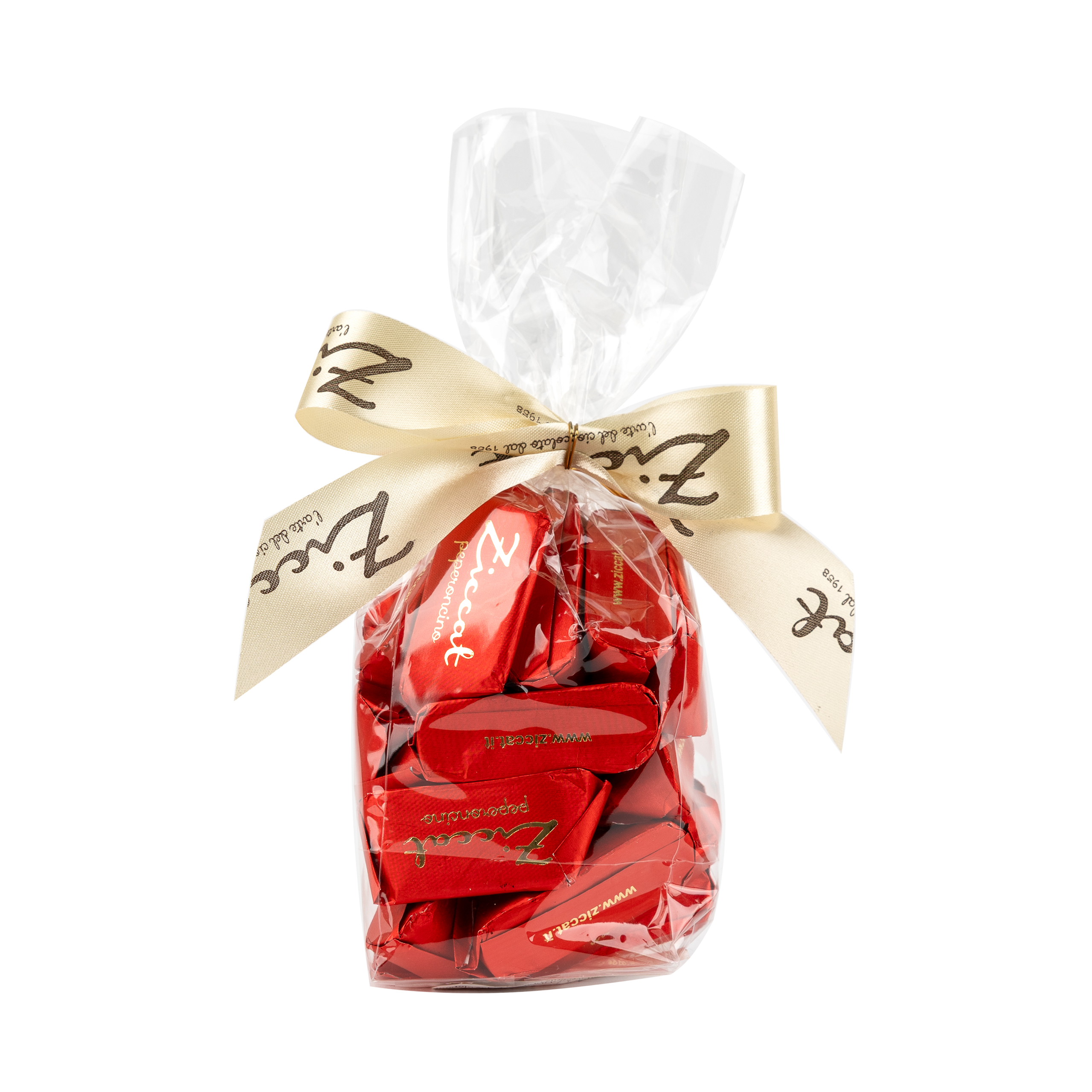 Juodojo šokolado ir kreminės lazdynų riešutų pastos saldainiai su čili paprika GIANDUIOTTI PEPERONCINO 200 g