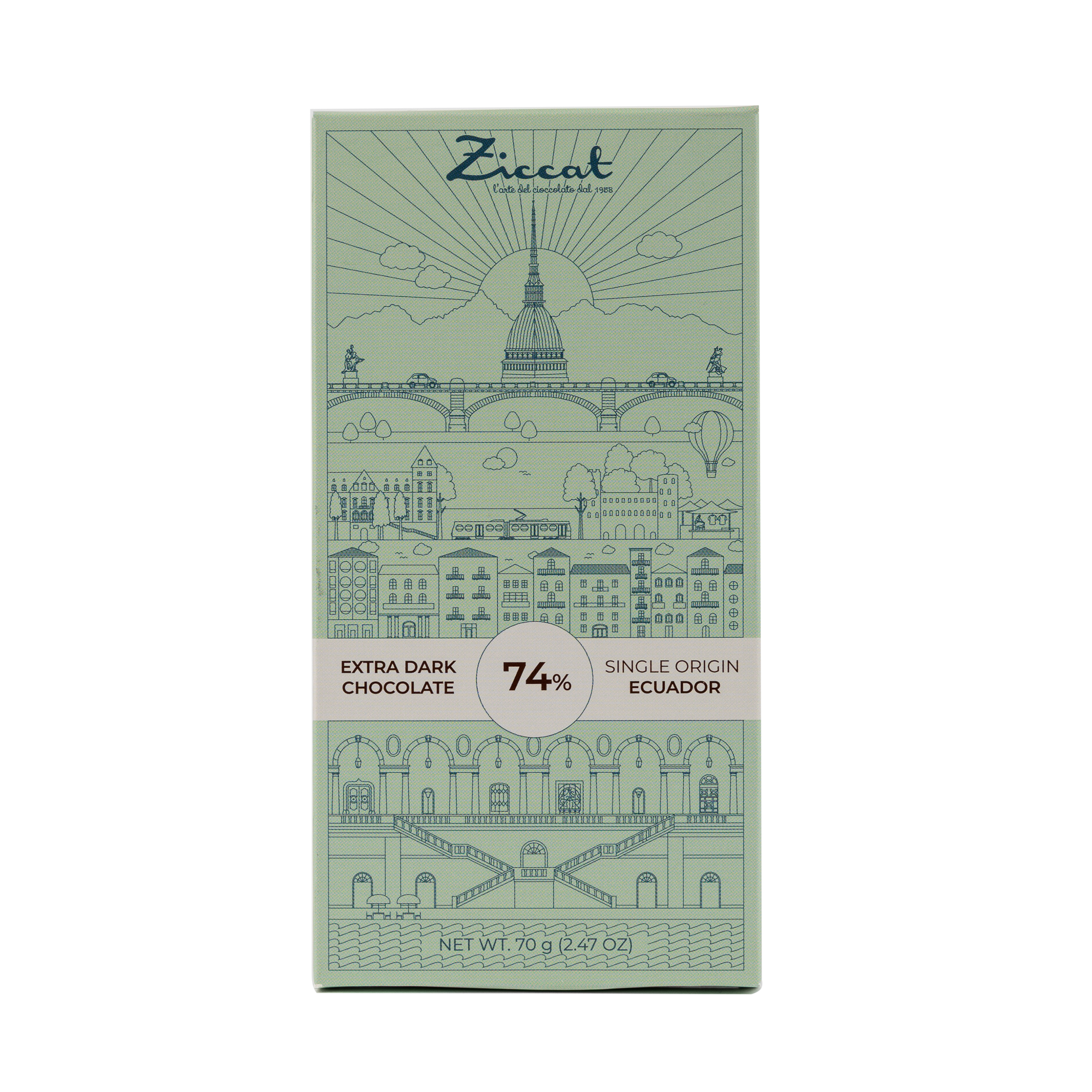 Juodasis Ekvadoro šokoladas (minimum 74% kakavos) 70g
