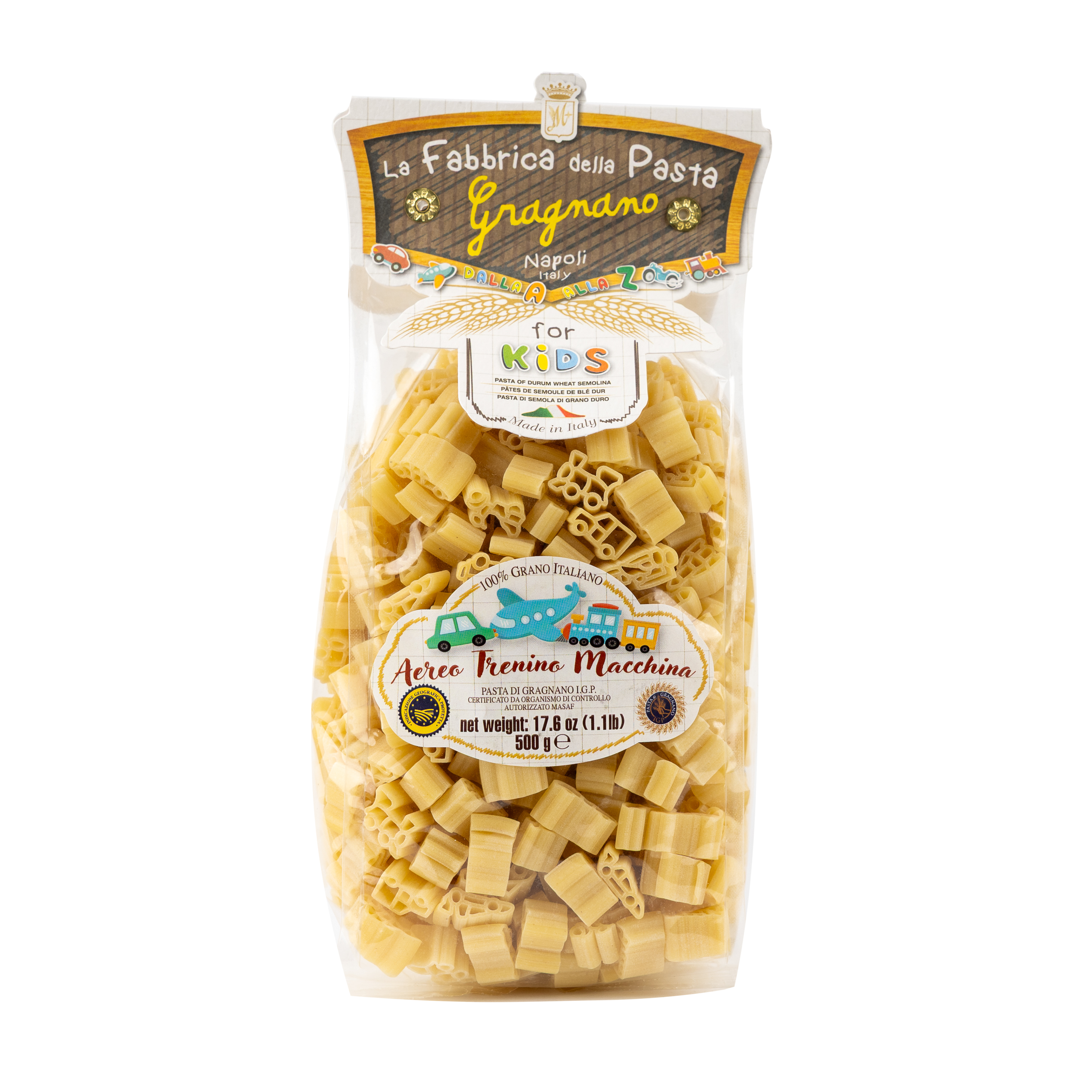 Vaikiški makaronai Lėktuvai, mašinos, traukiniai 500g