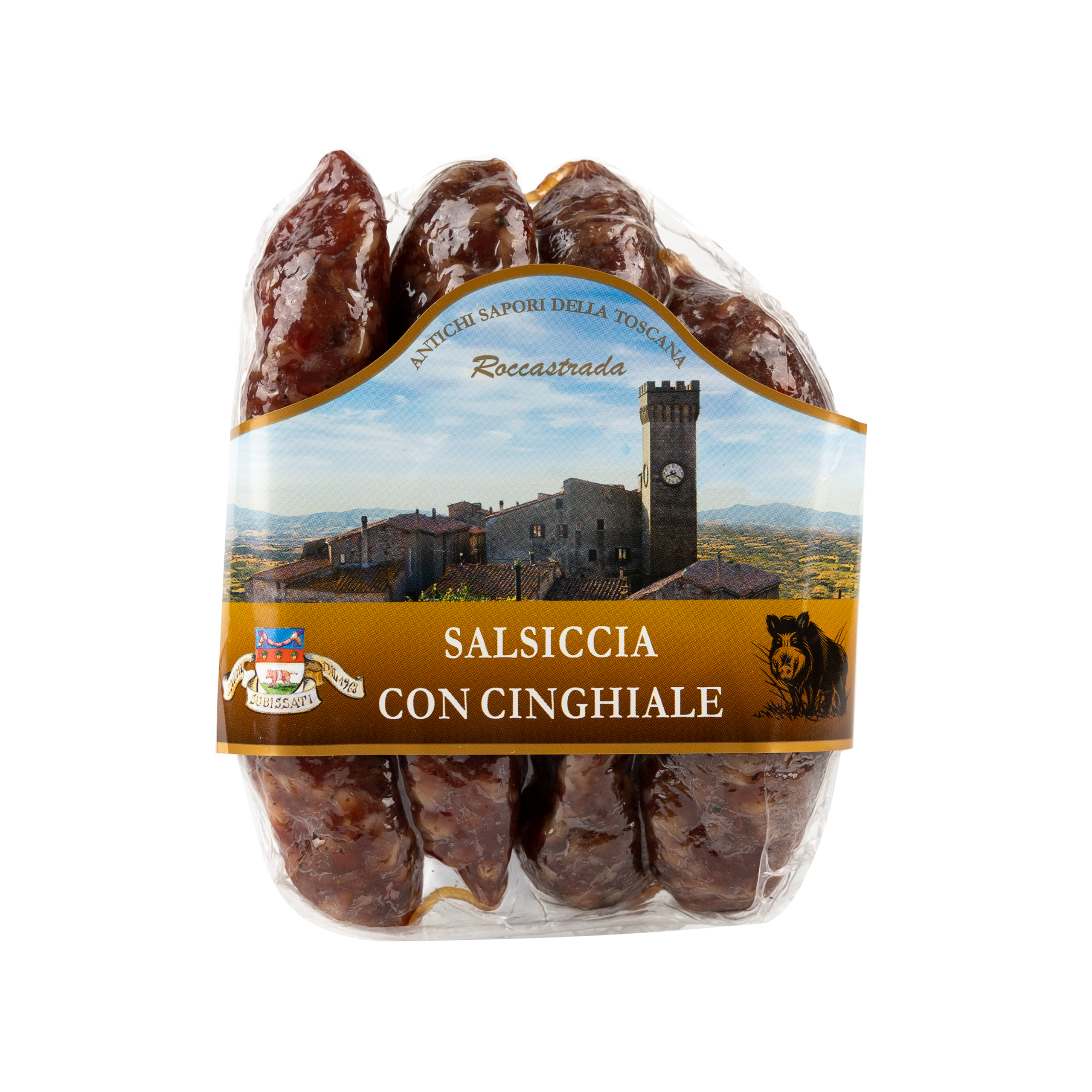 Vytinta kiaulienos ir šernienos dešra „Salsiccia con cinghiale“ 200g