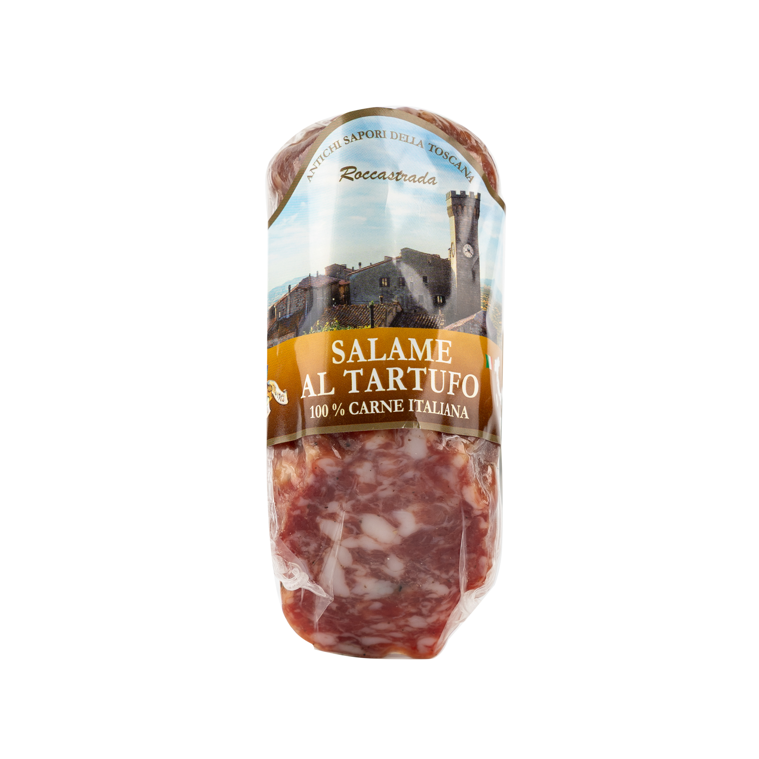 Vytinta kiaulienos dešra su trumais "Subissati Salame al tartufo" 200g