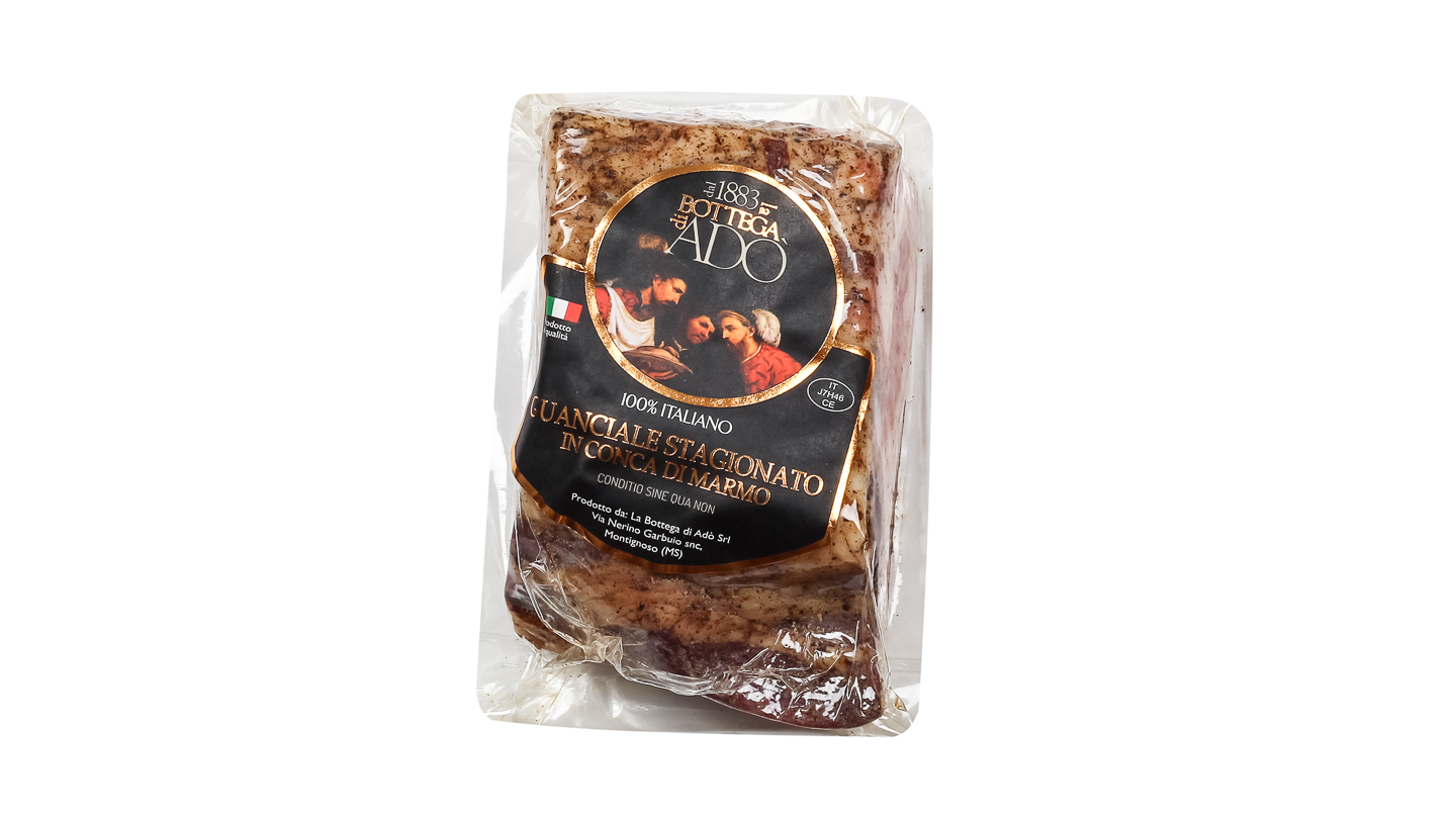 GUANCIALE (pažandė) metus brandinta marmuro voniose IGP 300g