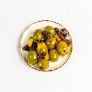 Saldžiarūgščių alyvuogių mišinys 300g