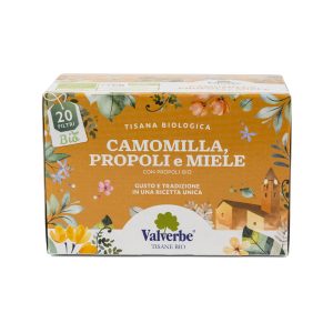 Ekologiška ramunėlių arbata su medaus aromatu ir propoliu 20 pakelių
