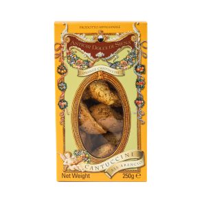 Cantuccini su apelsinų cukatomis dėžutėje 250g