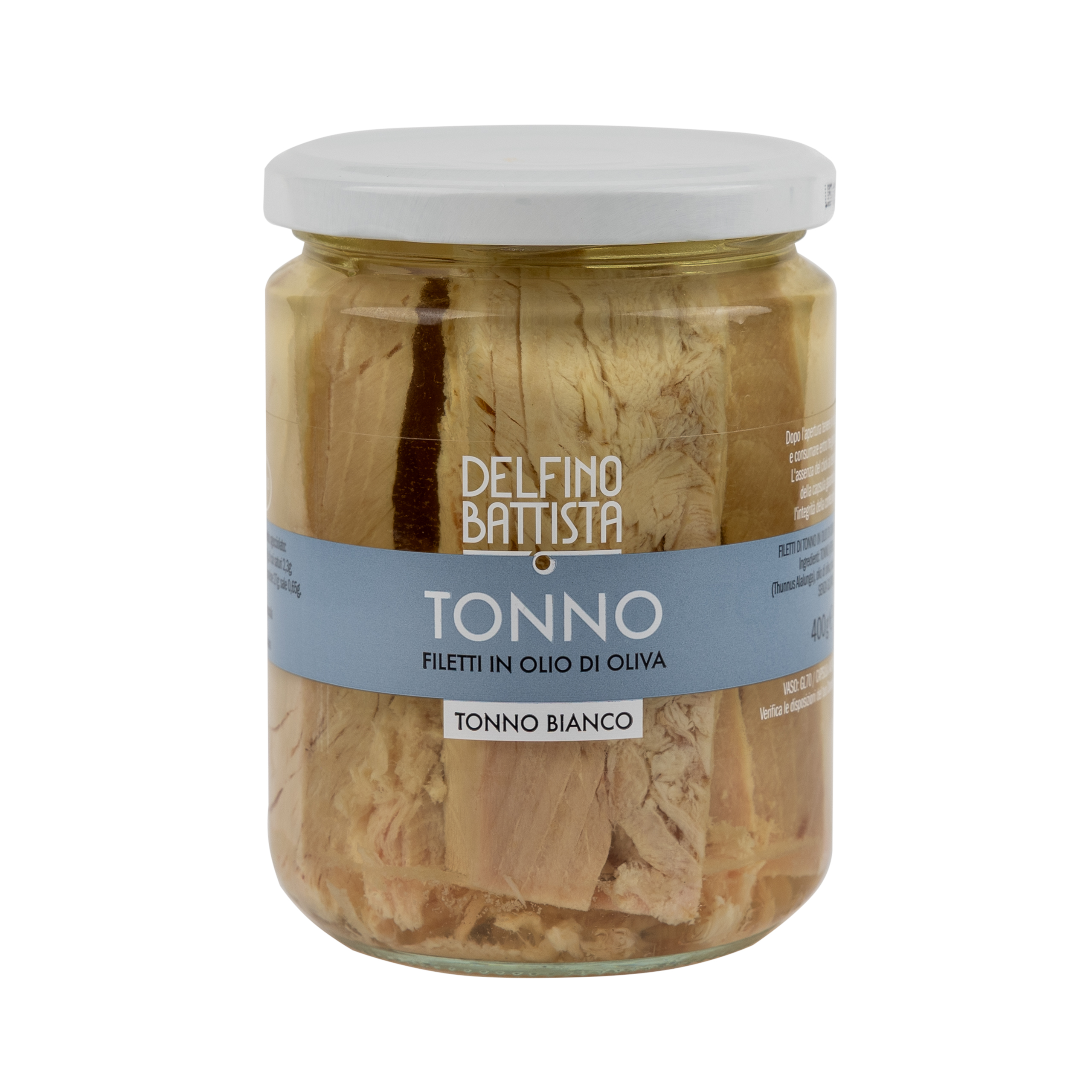 Baltojo tuno filė alyvuogių aliejuje 400g (gryno svorio)