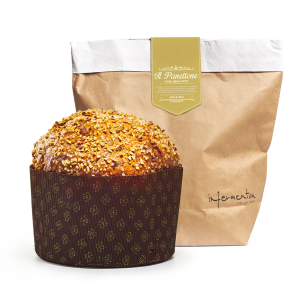 Kalėdinis pyragas panetonė (panettone) su karamelizuotais obuoliais, figomis ir lazdyno riešutais 1kg